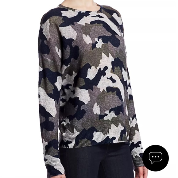 360 Cashmere Camo print crew neck sweater - size XS - Picture 12 of 15